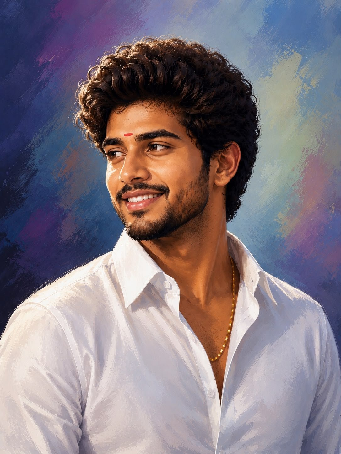 Semi-Realistic Painterly Digital Portrait