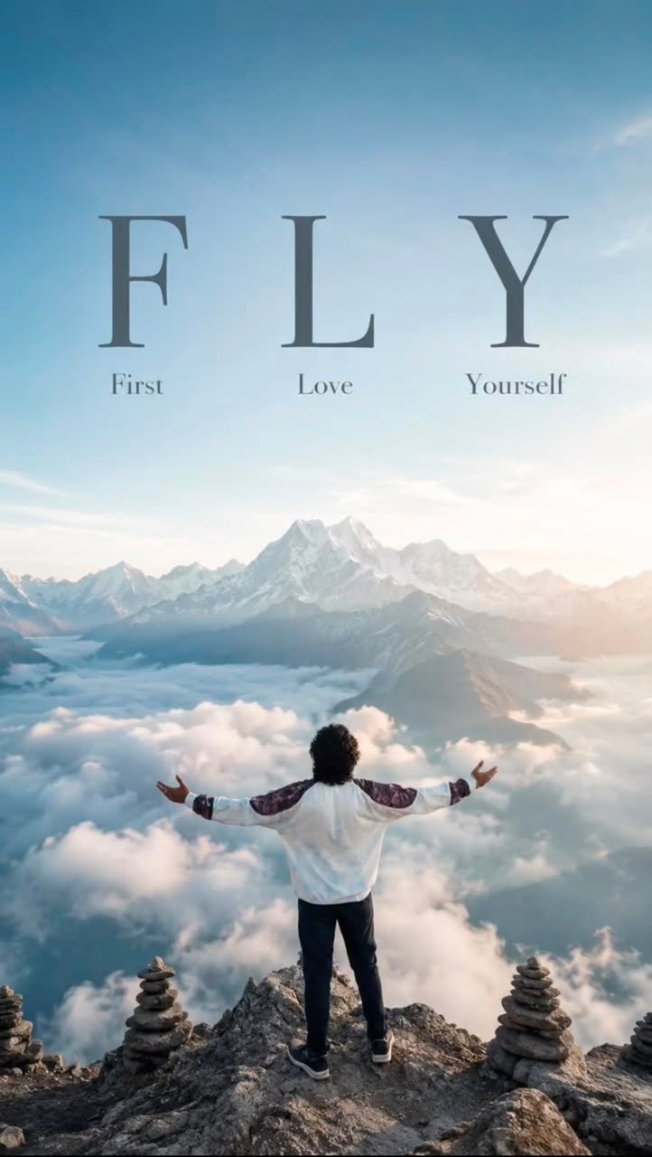 cinematic motivational travel poster in vertical Instagram story