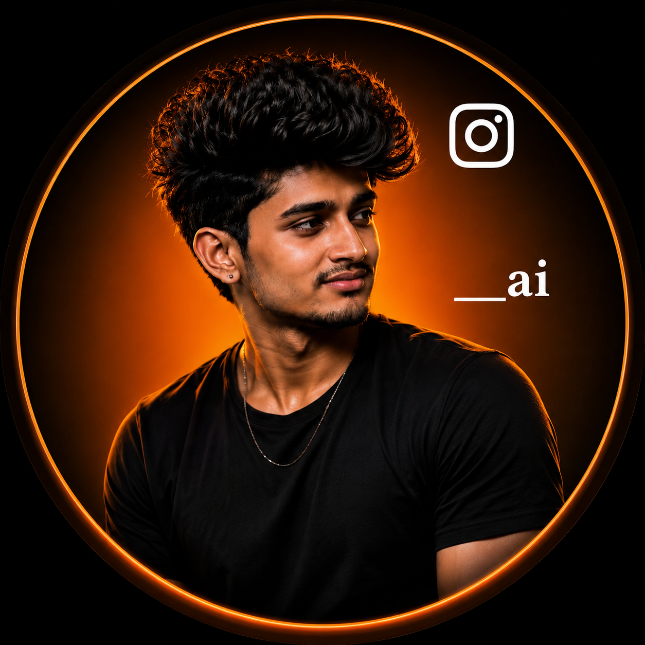 realistic 3D profile picture logo
